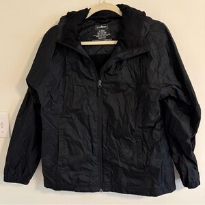 L.L. Bean Black Trail Model Rain Jacket